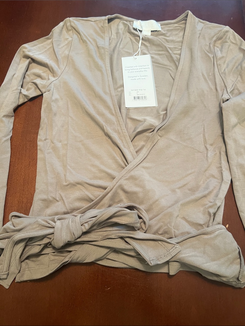 Sisterly Tribe Soft Ballet Wrap Top Color Clay Size Small